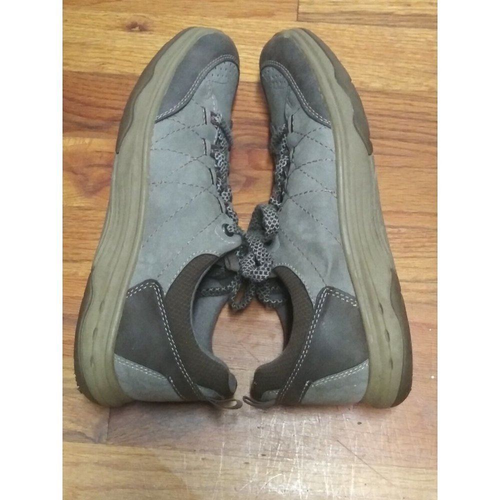 Earth Origins Sneakers Lace-Up Womens 9M Comfort walking Shoes Grey Brown SUEDE - Picture 6 of 9